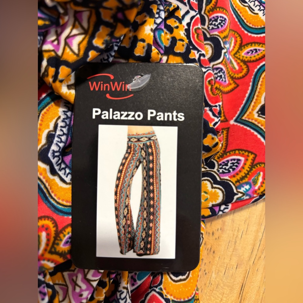 WinWin Multicolor Palazzo Pants, Large/ XL